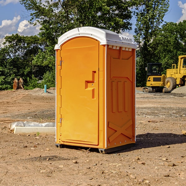 do you offer hand sanitizer dispensers inside the portable restrooms in Rowe